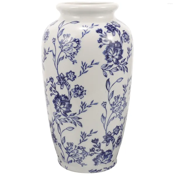 Vases Blue Blanc Vase Vase Vase en céramique Pot artisanal DÉCOR DÉCOR