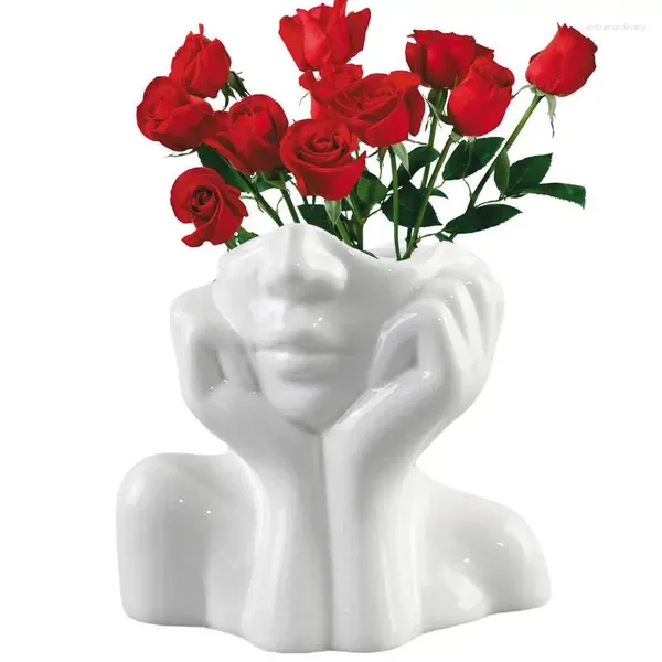 Vases Vase Vase Femelle FORME FLORNE POTTED avec des trous de drainage Les femmes font face à la jardinière minimalisme moderne Style nordique