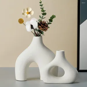 Vases Bohème Céramique Vase Ferme Décor Moderne Pour La Maison Unique Forme Irrégulière Table De Fleur