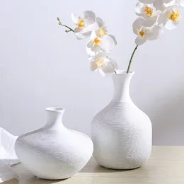 Vases Bonsai Vase blanc Original Centre de table Étagère Table en céramique Poterie Fleur externe Cuisine Floreros Décoration de luxe