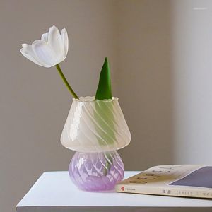 Vases bouteille plante hydroponique Arrangement de fleurs décoratif créatif champignon verre Vase ménage mignon Table Art artisanat