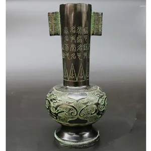 Vases Bronze Objets d'Ameublement Artisanat Ancien Inscriptions