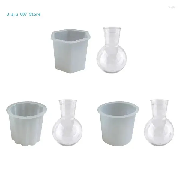 Vases C9GA Silicone à fleurs Vase Moule de base Moule polyvalent pour le savon en plâtre
