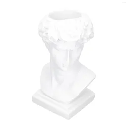 Vases Cactus David Porte-Cure-Dents Portrait Design Vase Gypse Décoratif Maquillage Brosse Bureau Fleur Blanche