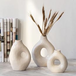 Vases CAPIRON 15cm Vases décoratifs Art moderne en céramique Pot de fleur chambre salon articles ménagers décoration intérieure nordique petit Vase