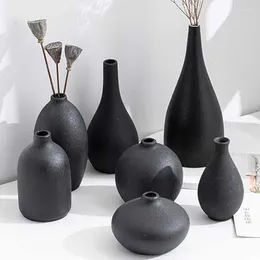 Vases en céramique esthétique vase Jar Design chinois moderne art bureau central enffeites para casa décoration décoration de maison