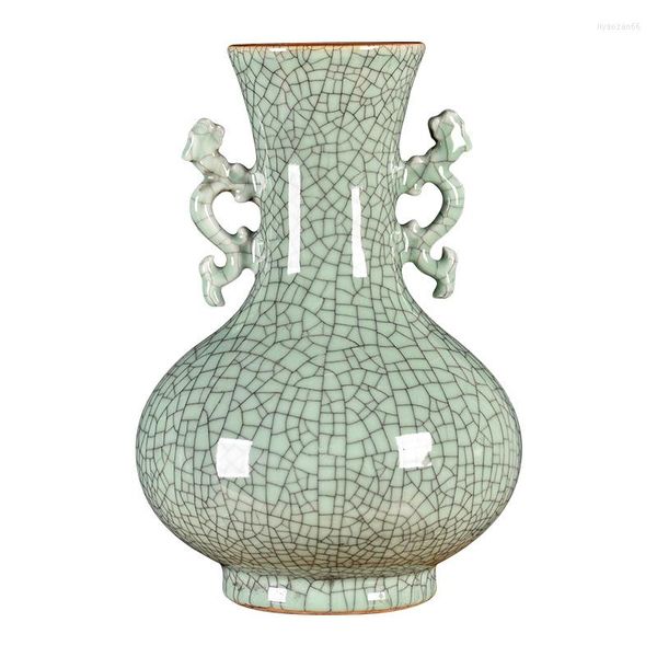 Vases en céramique Style Antique four officiel fissure Vase chinois ménage salon meuble TV décoration artisanat ornements