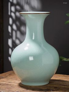 Vases en céramique Antique Vase décoration chinois rétro simple salon fleur arrangement ménage meuble TV