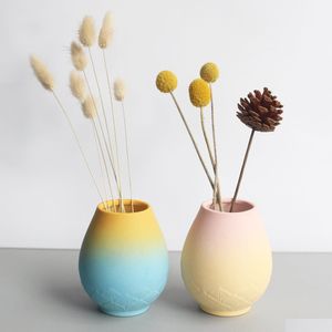 Vazen Keramiek Voor Gedroogde Bloemen Mticolor Bud Vaas Kerstcadeau Boho Kleine Unieke Woondecoratie Plank Drop Levering Tuin Dht2Y