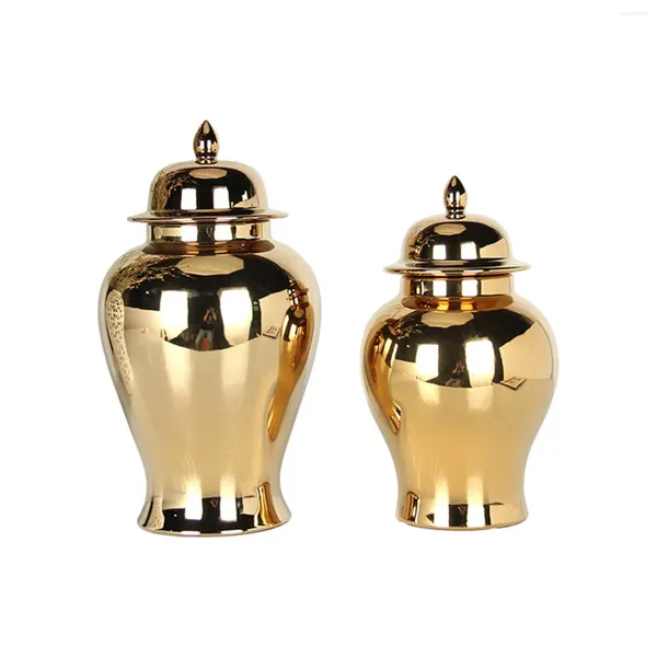 Vases Pot de gingembre en céramique décoration de la maison Vase cadeau de pendaison de crémaillère moderne avec couvercle boîte à thé pour sucre farine noix grains de café chambre