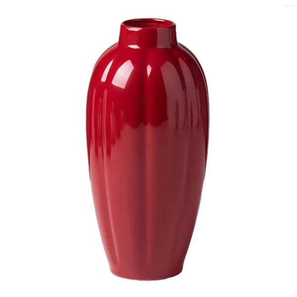 Vases Vase rouge en céramique, petit bureau moderne pour cheminée
