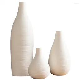 Vases Céramique Small Mouth Flower Arrangement Home Furnishing Decoration Modern Nordic Style Living Room Bottle WWO66