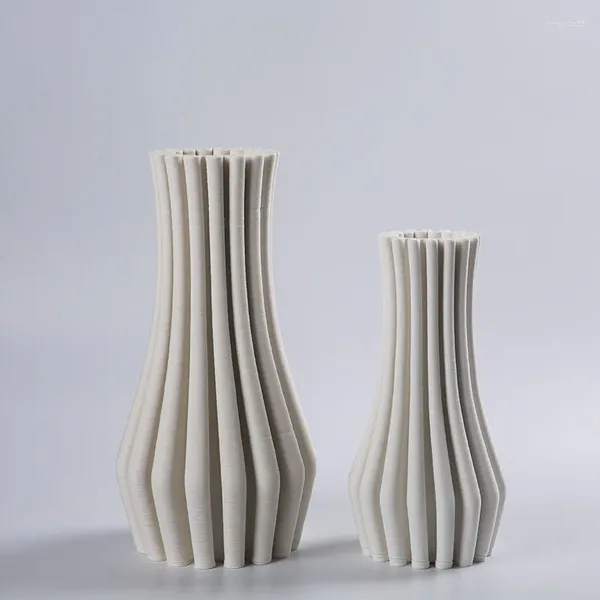 Vases Vase en céramique Résumé Ornements géométriques Dépos en porcelaine tridimensionnelle ACCESSOIRES DE DÉCORATION DE FLOR