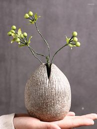 Vazen keramische vaas creatief retro ambacht tafelkast decoratie Japans grof aardewerk ware thuiskamer hydrocultuur ins