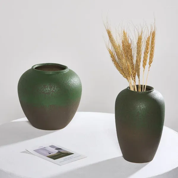 Vases en céramique Vase Flower Pot Style chinois pour la table moderne étagère à la maison Décor de chambre à coucher salon intérieur bureau