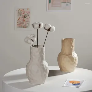 Vases en céramique Vase Home Decoration Nordic White White Flower Floring Hydroponic Minimalisme