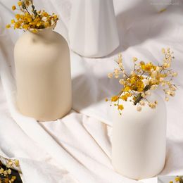 Vases Céramique Y Vase à fleurs petit bourgeon Boho Vases décoratifs pour fleurs minimaliste Floral Drop livraison maison jardin décor à la maison Otg2Z