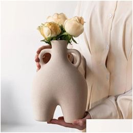 Vazen keramiek Decoratieve items voor huizentuinpotten en plantenbakken gedroogde bloemenvaasplantenplant Pot Noordse stijl y witte druppel levering dhouv