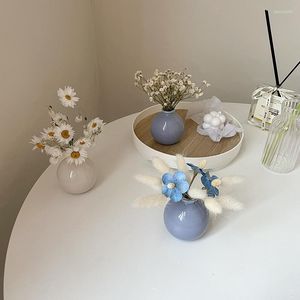 Vazen keramiek bloemenvaas voor home decor glasglas terrariumcontainers tafel ornamenten kleine landen