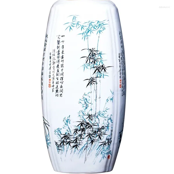 Vases Ceramics Rich Bamboo Flower Vase Decoration Chinese Chinese Salon Home Arrangement TV Cabinet séché Ornement