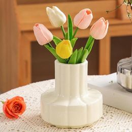 Jarrones en el jarrón de flores para niños decoración del hogar de plástico elegante para uso real de uso real