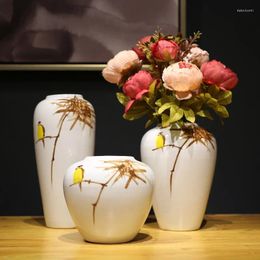 Vases décoration de vase en céramique chinois Soft el européen salon comptoir peint à la main maison simple artisanat