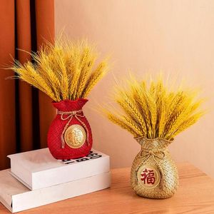 Vazen Chinese bloem vaas Planter Pot Geldzak Fortune Lucky Decentations Accent voor feest Wedding Woonkamer Decor Geschenk slaapzaal