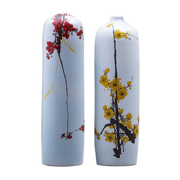 Vases Style chinois classique porcelaine fleur Vase décoration de la maison Jingdezhen haute qualité à la main en céramique peinte à la main