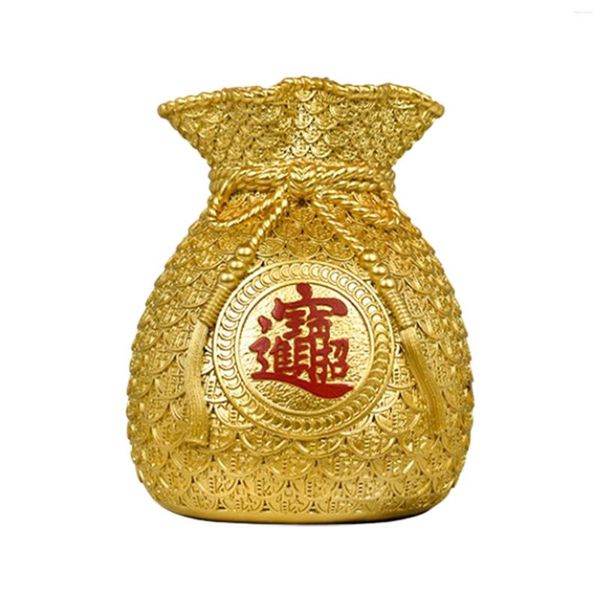 Vasi Vaso da fiori in stile cinese Fioriera Vaso Forma di borsa per soldi Scatola per monete Fortuna Decorazioni fortunate Accento per decorazioni per la casa Festa
