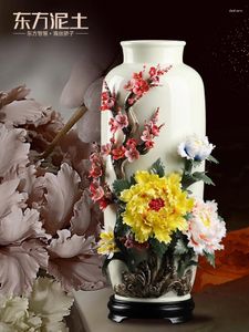 Vases Style chinois fait à la main en céramique Vase Vase décoration Arrangement de salon