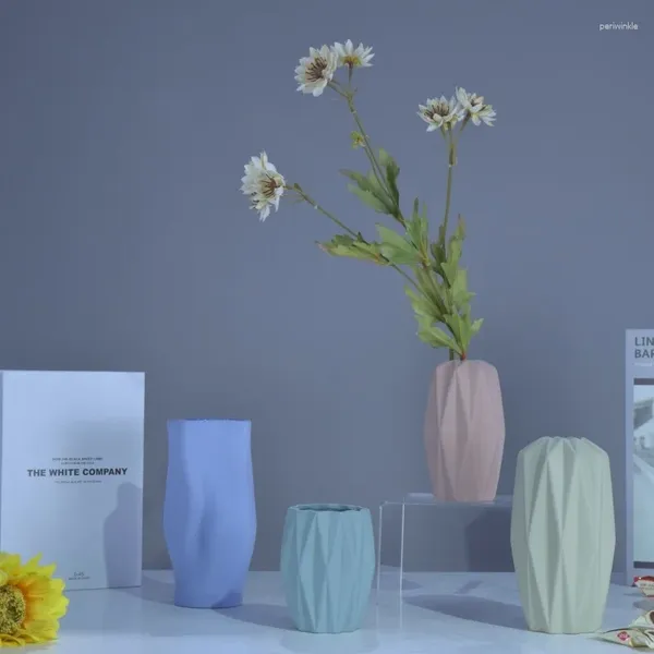 Vases Vases en céramique minimaliste de style chinois, décorations pour salon, table à manger, échantillon de fleurs, arrangement irrégulier