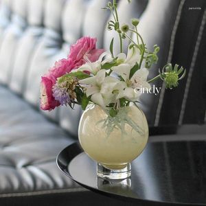 Vazen cindy esthetiek eenvoudige licht luxe ins glas vaas eettafel slaapkamer bureau bloemen arrangement hydroponische decoraties