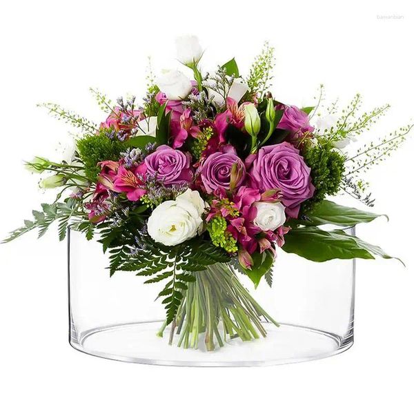 Vases en acrylique en acrylique Vase floral hydroponic-container Arrangements multifonctionnels