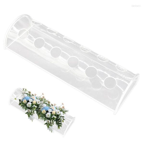 Floreros Florero de acrílico transparente Centros de mesa rectangulares Caja ligera de diseño moderno