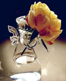 Vases Vase suspendu en verre en forme d'ange clair, Terrarium, Pot hydroponique, décor de Table, accessoires de décoration inférieurs pour la maison, moderne 6437358
