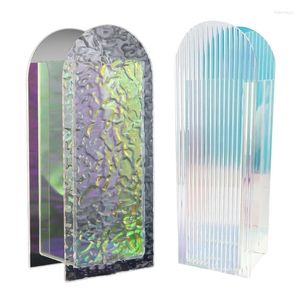 Vases Effacer les fournitures de bureau colorées en acrylique en acrylique