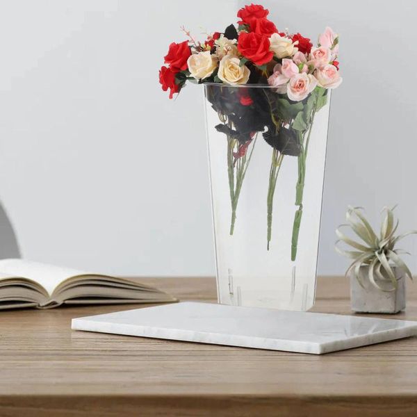 Vases Clear Flower Seau Ferme Français Plancher Fleurs Coupées Poubelle En Plastique Porte-Parapluie Stand Décor À La Maison