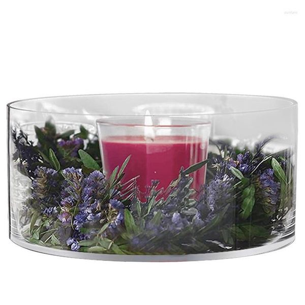 Vases clair fleur Vase court cylindre acrylique pour centres de table décoratif centre de table décor à la maison mariage