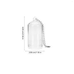 Vases Pendre de bouteille en verre transparent: 5pcs pendentif de flacon Terrarium Pendants souhaite des charmes pour le clés de bricolage