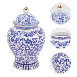 Vases Condiment Bleu Blanc Porcelaine Bocage Fleurs de thé en céramique Térater Céramique Multi-fonction Rangement