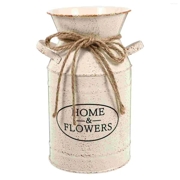 Vases Country Wedding Decorations Flowerpot Bucket Decorative Iron Po Prop Prop Flowers Garden Home Barrel Office Shabby Chic