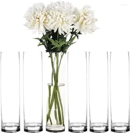 Vases Craft et Party Cylinder Vase Vase 6 Pack 24 "Clear pour la pièce maîtresse de mariage 4" Diamètre