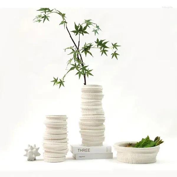Vases Creative Bambou Céramique Vase Décoration De Bureau Fleur Artificielle Arrangement Décoratif Moderne Décor À La Maison Florale