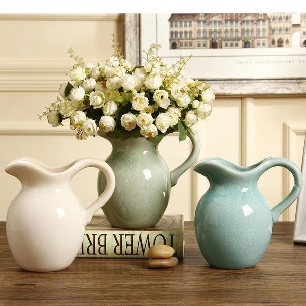 Vases créatives en céramique Vase Flower Pot Arrangement de maison DÉCORATIONS SALON CONTERNEUR DE BRUCHTOP CONTENURE GOOD