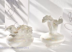 Vases Creative Ceramic Vase Shell brillant Fleur blanche Résumé ARGENATION IRRÉGULAIRE HYDROPONIQUE OBRES