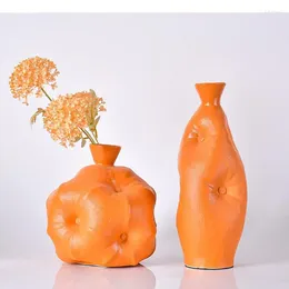 Vases Creative Cerramic Vase Sponge Pillow Living Room Home Decoration Table Arrangement de fleurs Cadeau d'art