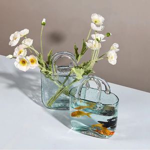vazen creatieve helder glas zak vazen aquarium woonkamer decoratie voor thuis bubble bloem handtas vaas water arrangement ornamenten 230615