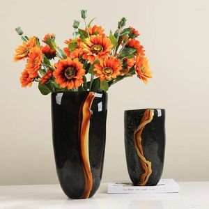 Vazen Creatieve Kleur Glazen Vaas Geschilderd Hydrocultuur Bloemen Potten Bureaudecoratie Bloemstuk Bloemen Modern Home Decor