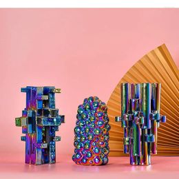 Jarrones Color creativo Mosaico Cerámico Robot Robot Artesanía abstracta Decoración de la sala de estar Home Friend Gift Nordic Decorative