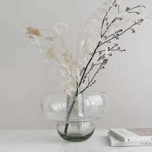 Vazen creatieve dubbele laag transparante glazen vaas vissenkom all-in-one ornamenten thuis woonkamer ingang eettafel bloem ware